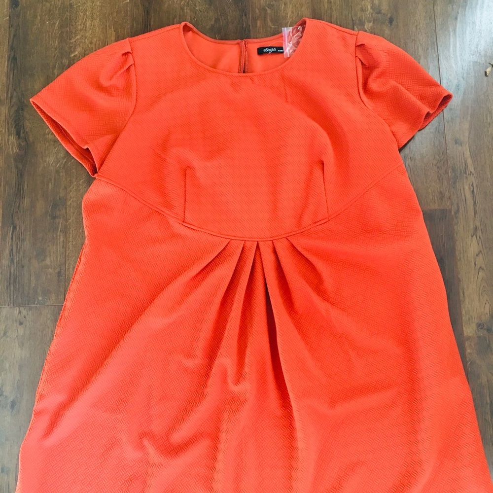 eShakti orange dress with pockets 4X